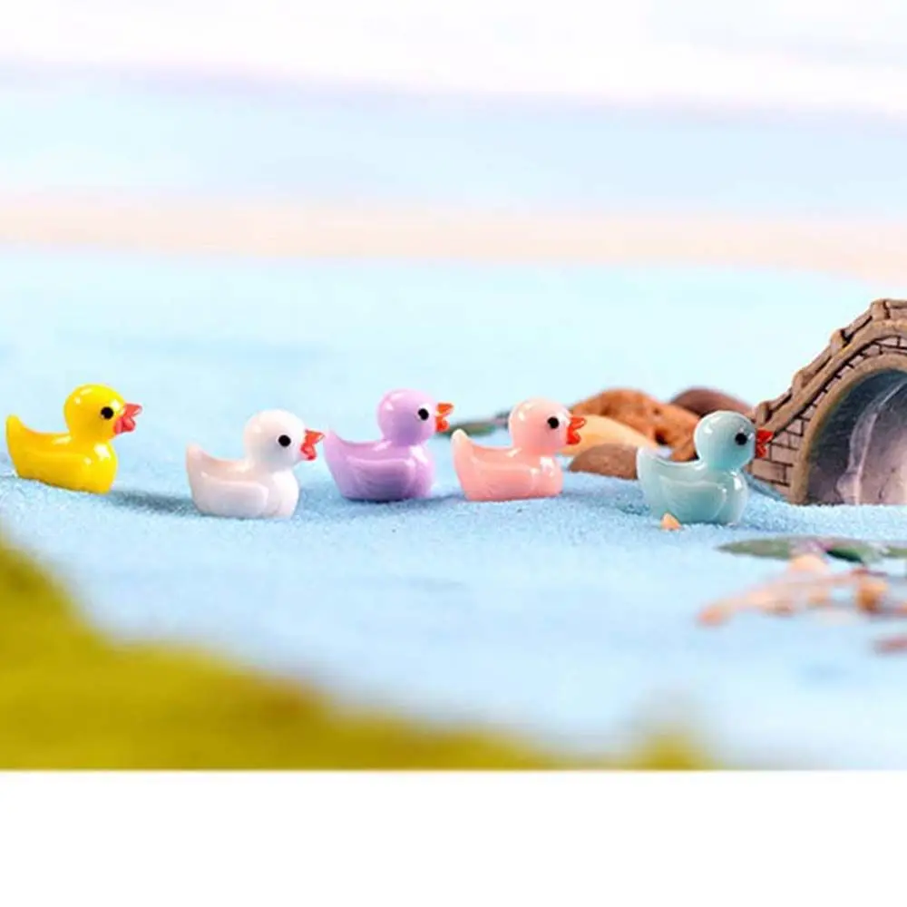 Mini Cute Fairy Crafts Animals Decoration Yellow ducklings Figurine Ornaments Miniature