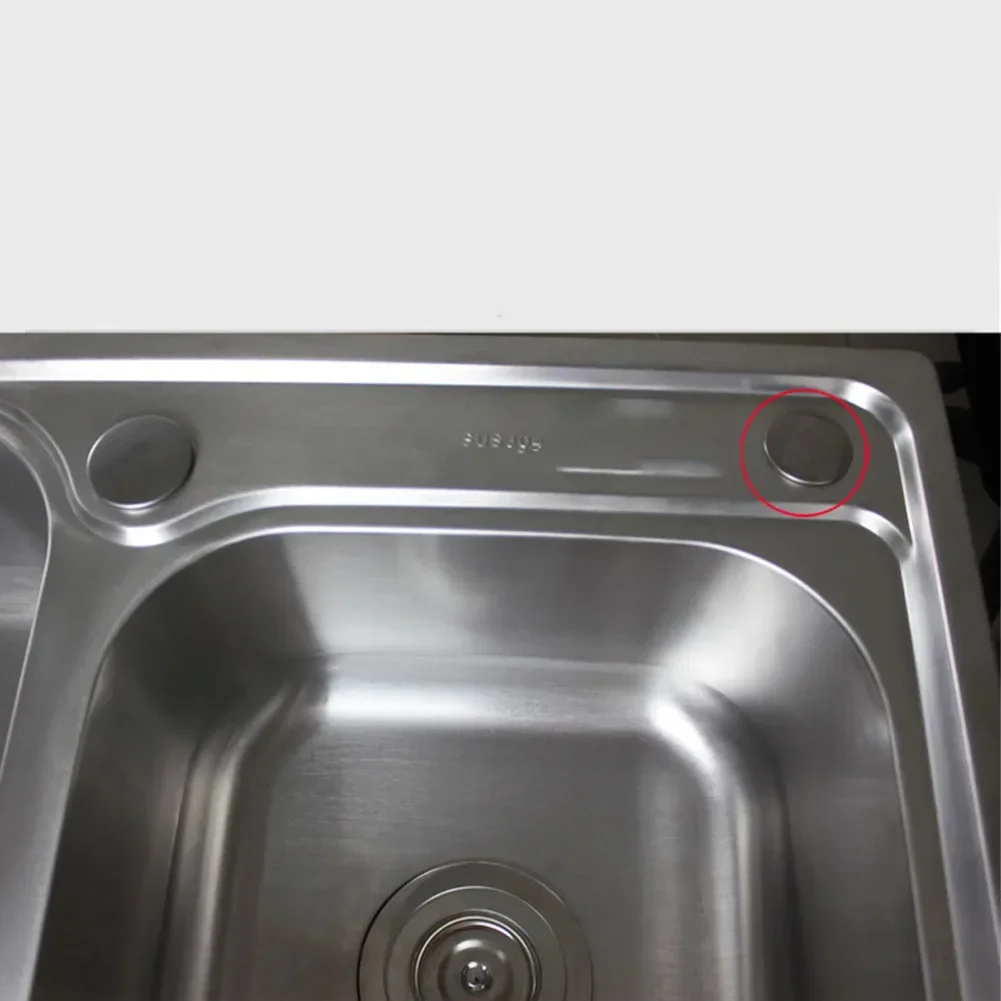 ลักษณะหรูหราอ่างล้างจานสแตนเลส 1 PC 26 ~ 32 มม.36 มม.ตกแต่งเงินสบู่ Hole COVER