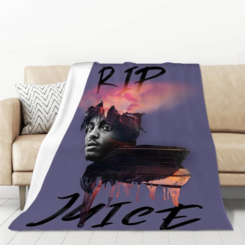 Juice Wrld Rap Hip Hop Cool Blanket Double Bed Blankets for Decorative Sofa Furry Bedspread the Warm Winter Knee Throw & Throws