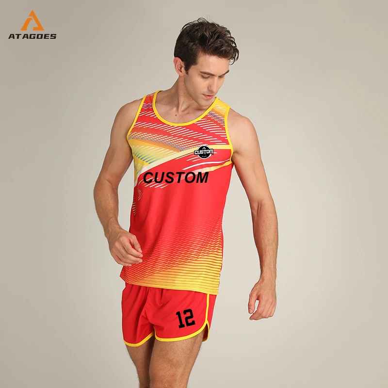 

Customize Marathon Running Suit Track And Field Clothing Men Sportswear Gym Running Uniform Unisex 8311+8312