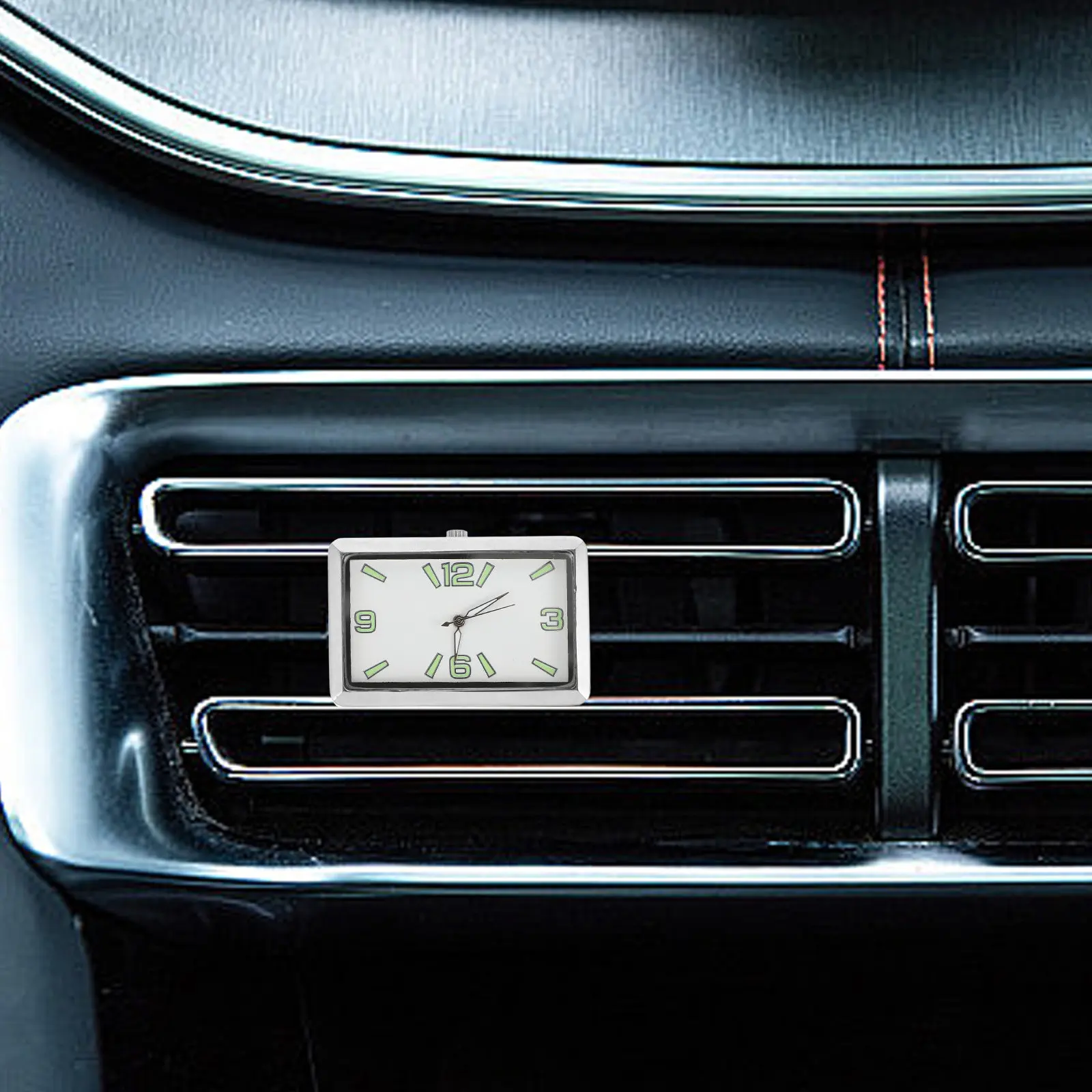

Luminous Car Clock Mini Stick on for Dashboard Air Vent High Accuracy Quartz Movement Compact Auto Interior Clock