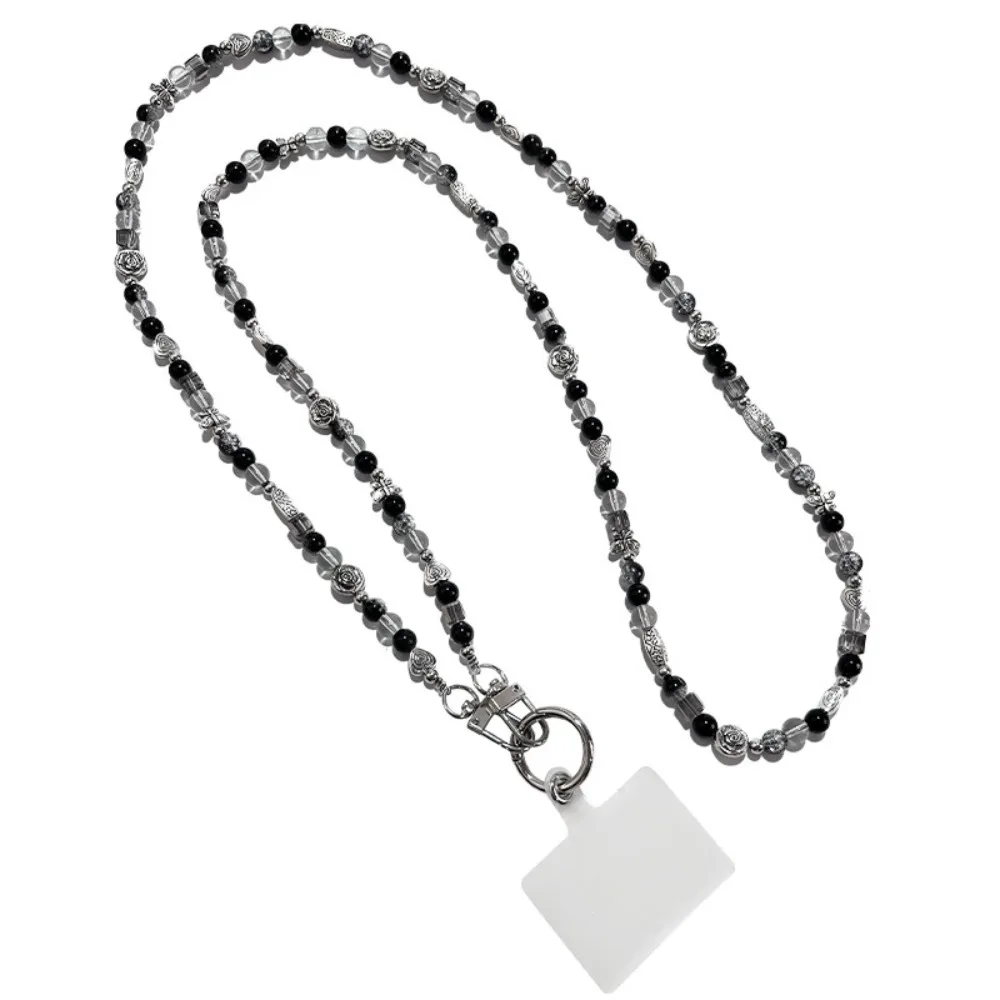 

Love Heart Beaded Crossbody Phone Chain Anti Loss Bag Chain Mobile Phone Crossbody Strap Sweet Long-style Phone Neck Straps