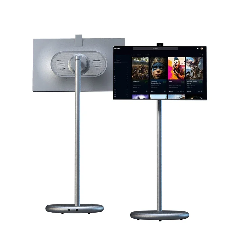 Factory Oem Android13 Movable Mini Tv Portable Adjustable Screen Android Smart Tv 27 Inch 6+128Gb Indoor Television Smart Tv