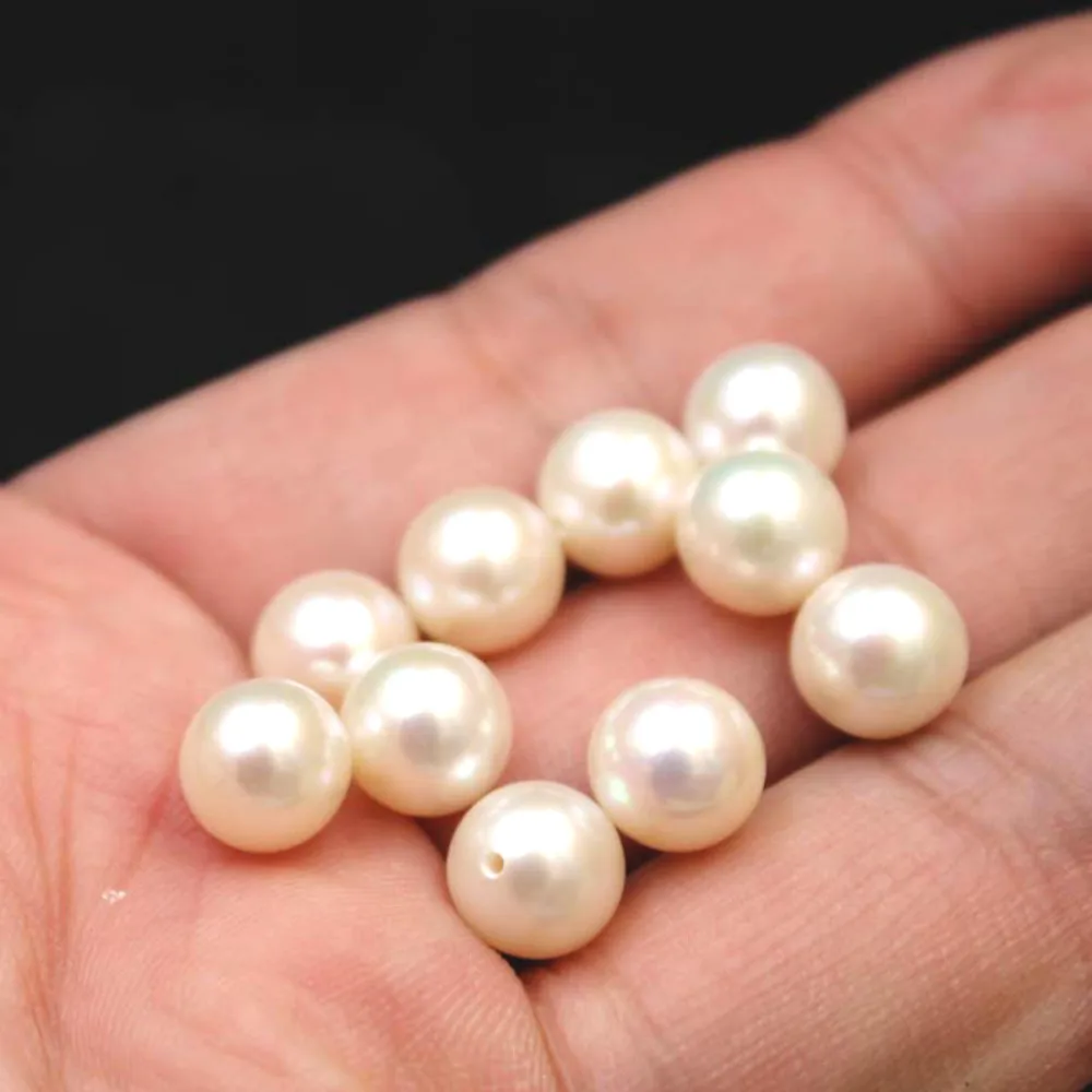 1pc Natural Freshwater Pearls Quality Near Round Half Hole Beads Used In Jewelry Making DIY Bracelet Necklace Jewelry Accessorie