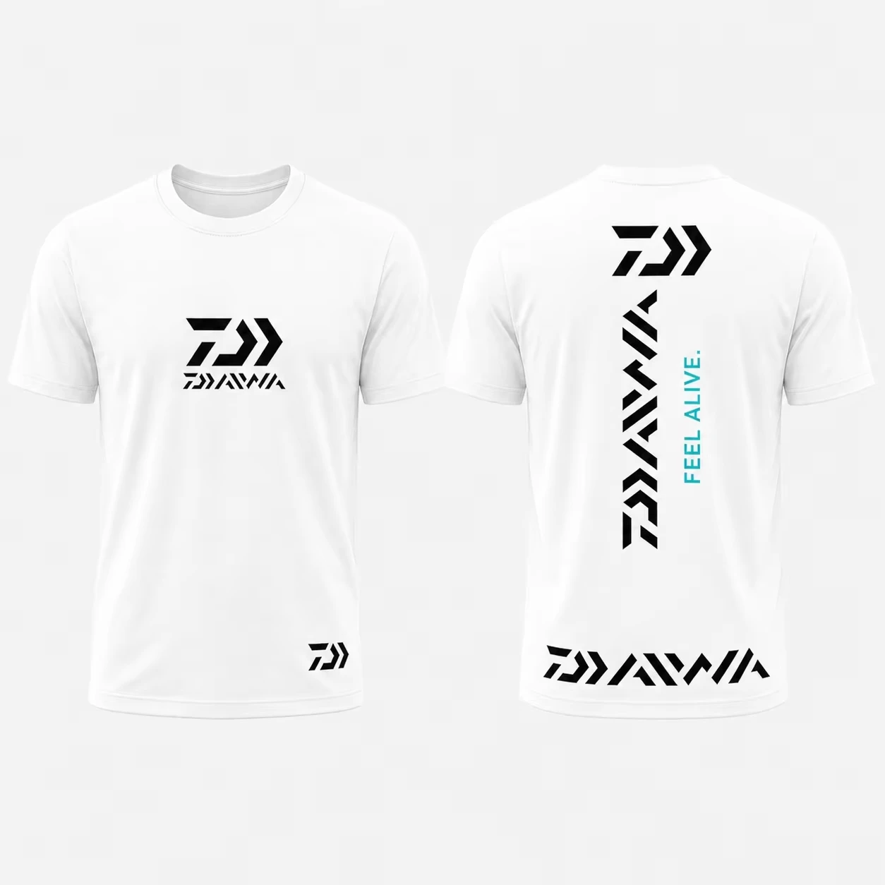 2026 summer Daiwa FEEL ALIVE fishing Theme graphics 100%cotton T-shirt New Men's women's Y2k Fashion Streetwear O-neck Shirt