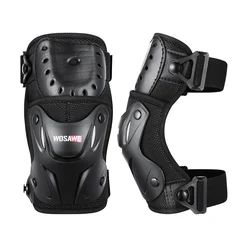 WOSAWE Adult Motorcycle Knee Pads Tactical Elbow Pads Hard Shell Anti-fall Anti-collision Sports Gear Equipment