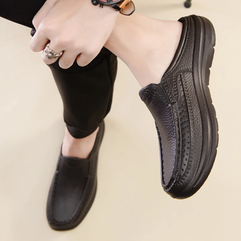 Summer Men Chef Shoes Anti Slip and Oil Proof Men's Work Shoes EVA Lazy Slippers Casual Trendy Slipper Fashion Garden Shoes image 6