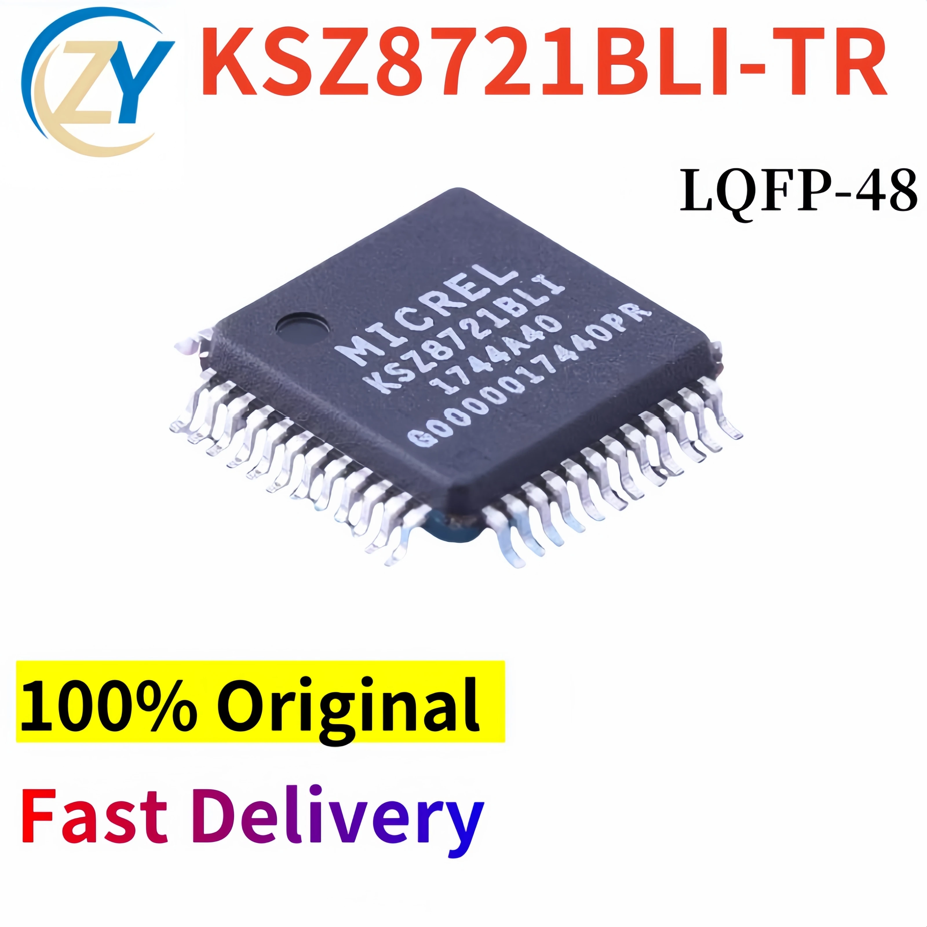 (5pcs) KSZ8721 KSZ8721BLI Ethernet ICs KSZ8721BLI-TR LQFP-48 100Mb/s 100% Original & In Stock