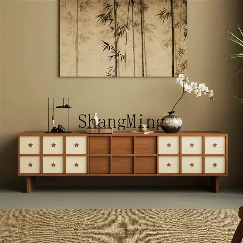 

SM new good-looking coffee table TV cabinet antique solid wood living room home storage locker