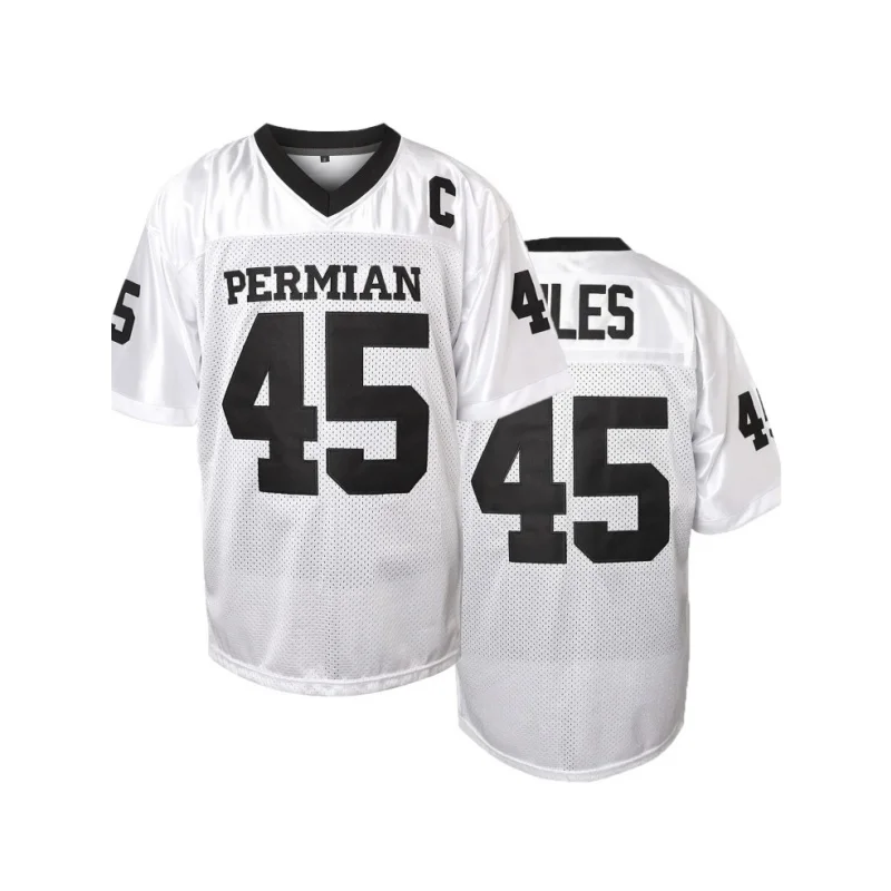 Men's 45 Letter Embroidered American Football Jersey V-Neck Loose Breathable Classic Retro Mesh Shirts For Adults Soccer Uniform image 2