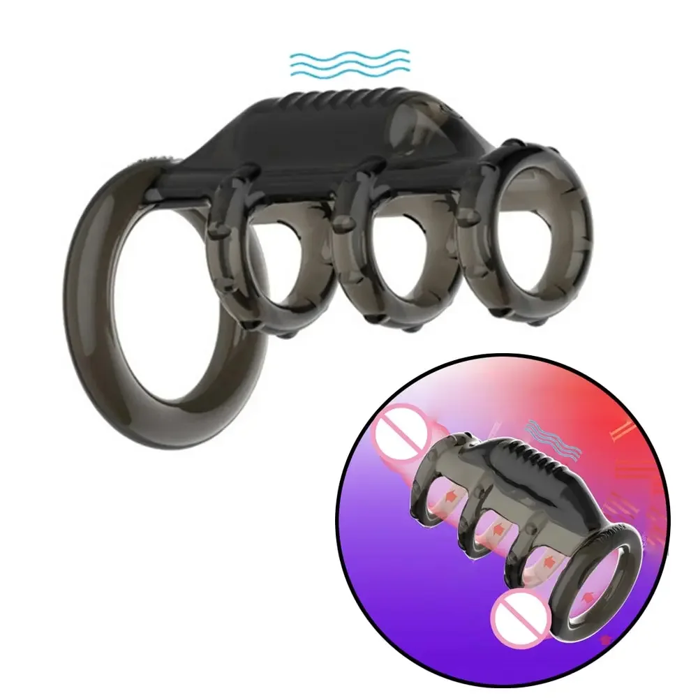 Pusy masturbación Industrial 3 en 1 boquilla para pene Vajina anillo sexual masculino para escroto y testículos mujeres vibrador hombres