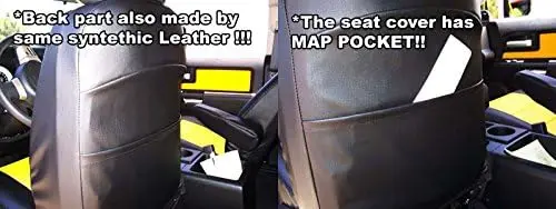 Custom Made OEM FIT Artificial Leather seat Covers (Pair) for Chevy Corvette C4 Standard(Base) 1994-1996 (Black)