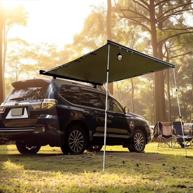 Outdoor Camping Car Awning 4x4 Car Roof Side Awning Self-winding Camping Roof Top Awning