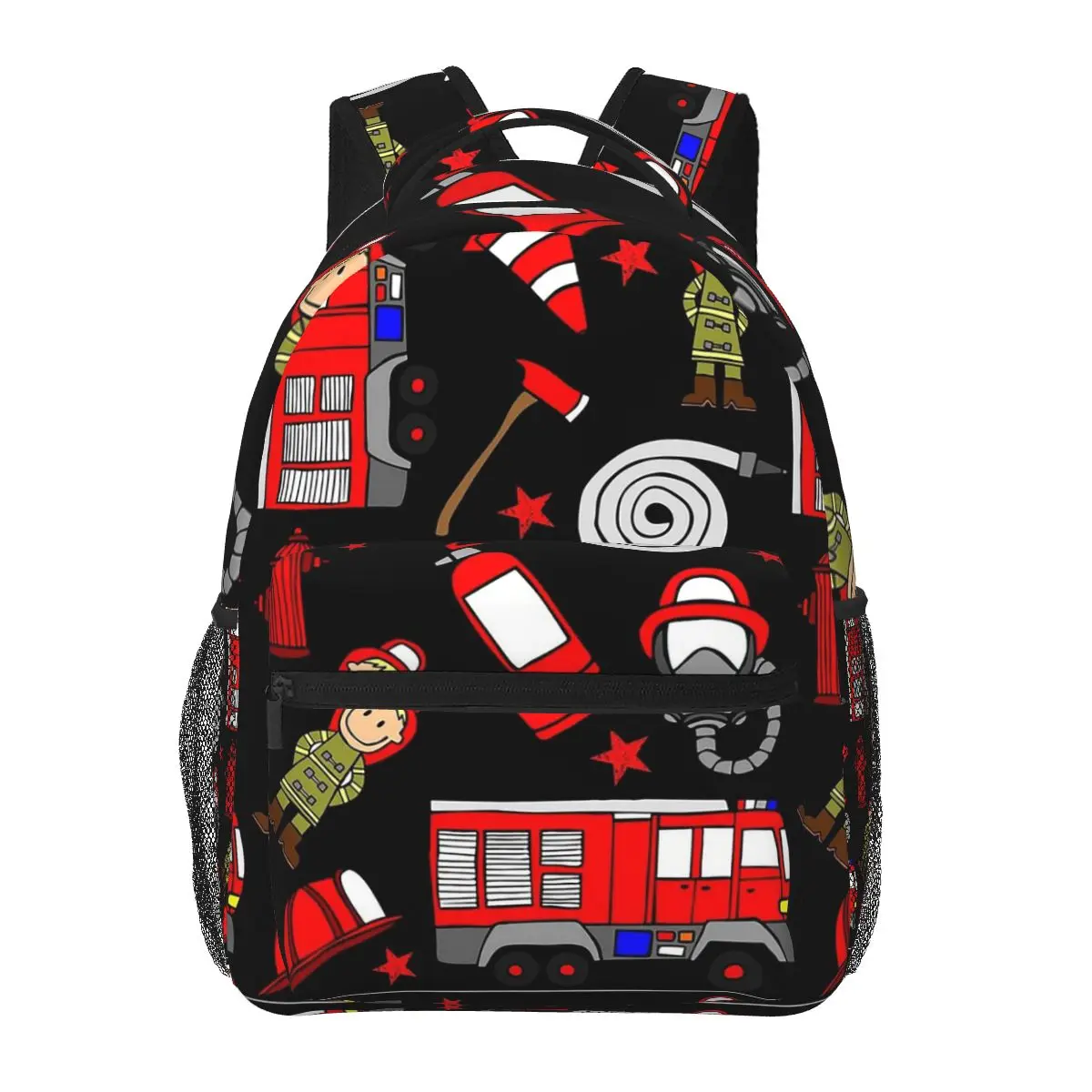 Fireman Firefighter Backpacks Boys Girls Bookbag Children School Bags Cartoon Kids Rucksack Shoulder Bag Large Capacity