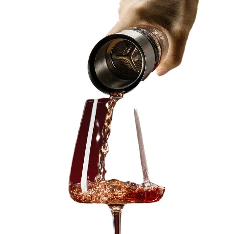 

Luxury waterfall fast wine decanter transparent high grade glass filter