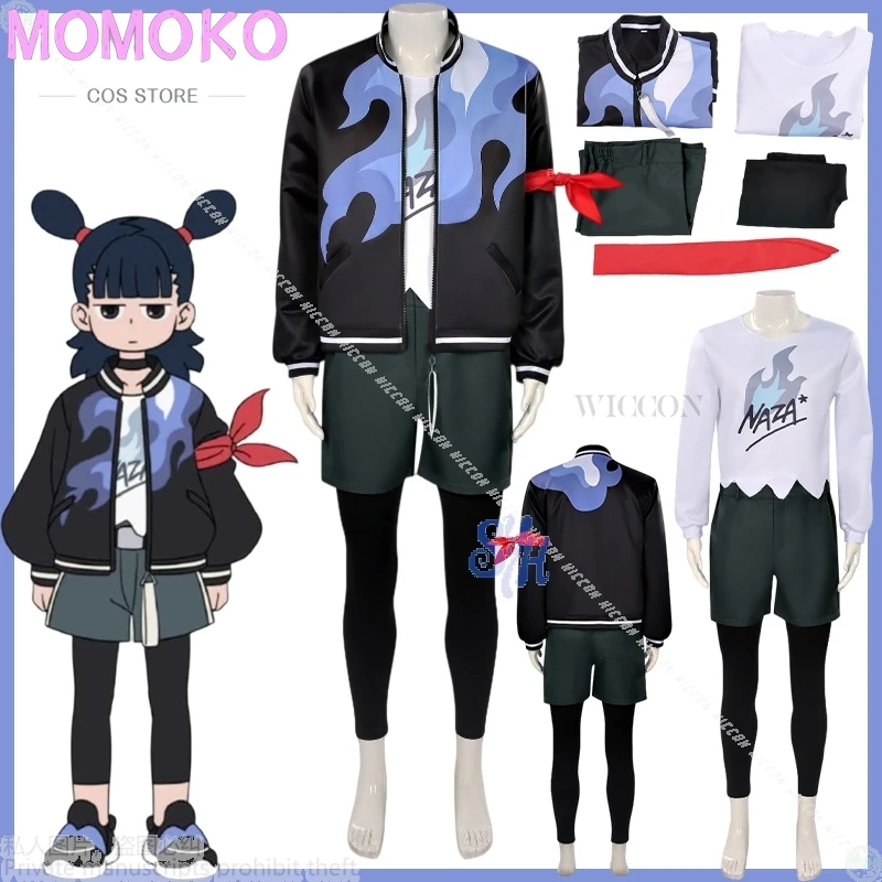 

Naza Cosplay Movie The Legend Of Hei 2 Anime Costume Black Jacket Punk Flame Print Shorts Leggings Halloween Christmas Party Cos