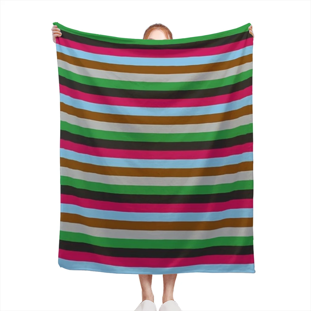 

Harlequins Rugby Striped Blanket Flange Textile Decor Portable Super Soft Throw Blankets for Home Office Plush Thin Quilt