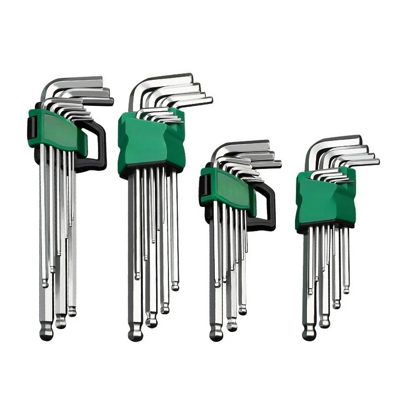 9-Piece Ball End Hex Key Wrench Set Long Arm Inner Hexagonal Screwdriver Tool for Home Repair