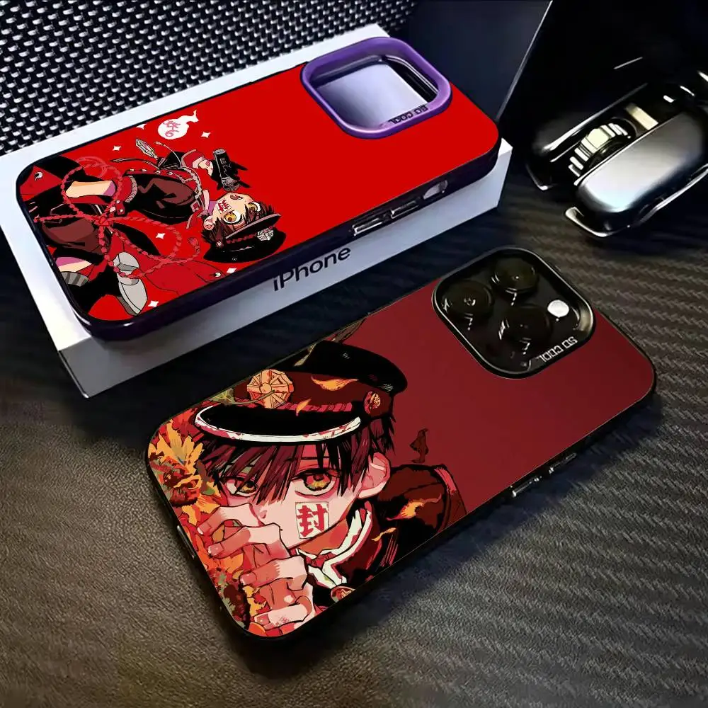 

Toilet Bound Hanako Kun Anime Phone Case For iPhone 17,16,15,14,13,12,11 Plus,Pro Max,XS,Colorful Silver Black Cover