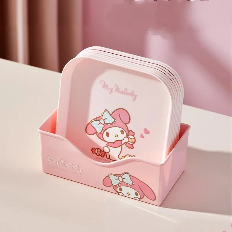 

Hot Sanrio Snack Dish Set Plastic My Melody Kawaii Anime Fashion Kitchen Restaurant Fruit Dried Fruit Food Scraps Pallet New