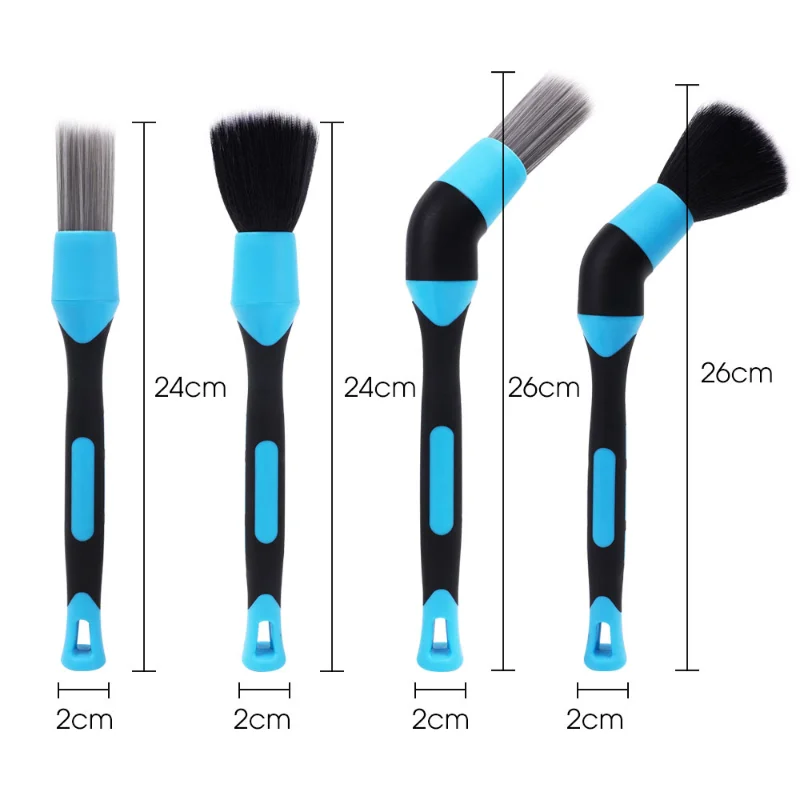 Car Brushes Car Detailing Brush Set Long Soft Bristle for Auto Cleaning Detailing Brushes Dashboard Air Outlet Wheel Brush