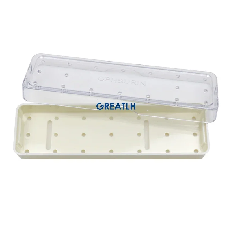 GREATLH Sterilization Tray Disinfection Case Autoclavable Box for Holding Ophthalmic Tools Sterilising