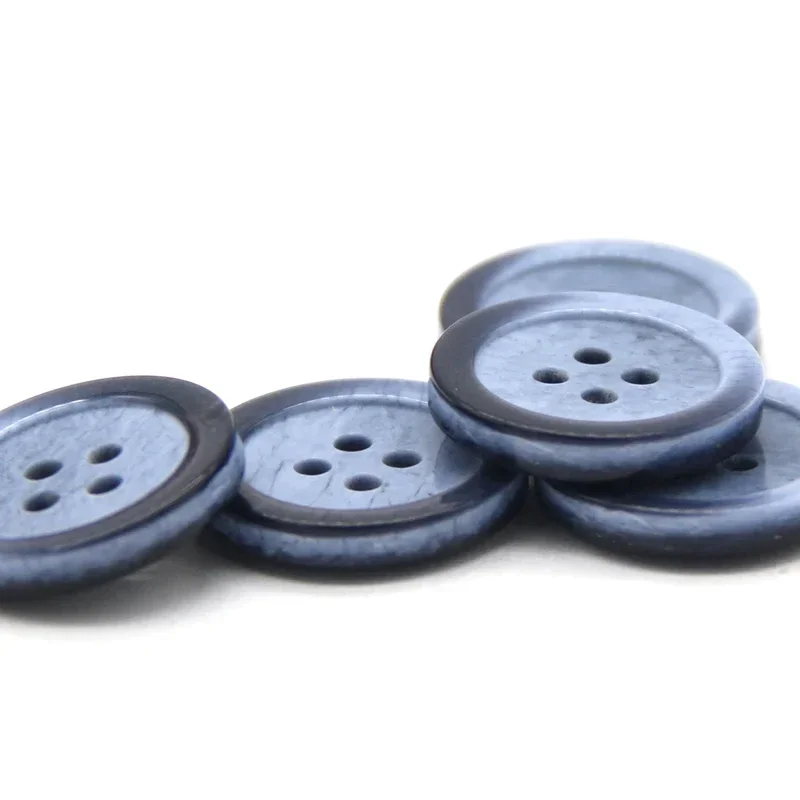 15mm 20mm Blue Gradient Resin Suit Buttons For Clothing Men Coat Jacket Garment Decorative Handamde Sewing Accessories Wholesale