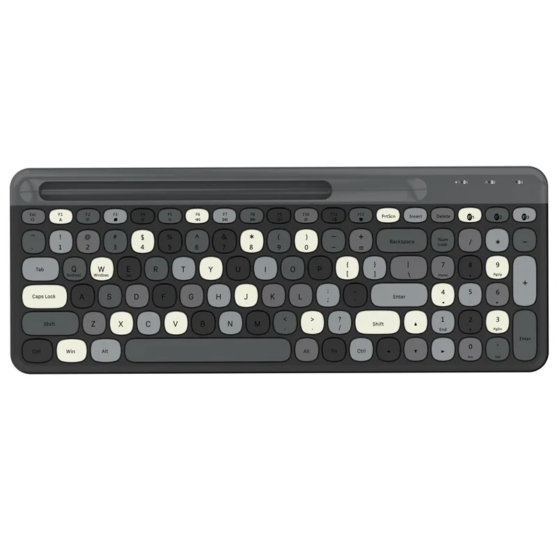 86 teclas universal sem fio bluetooth teclado para tablet portátil android ios redondo keycaps ipad xiaomi samsung teclado