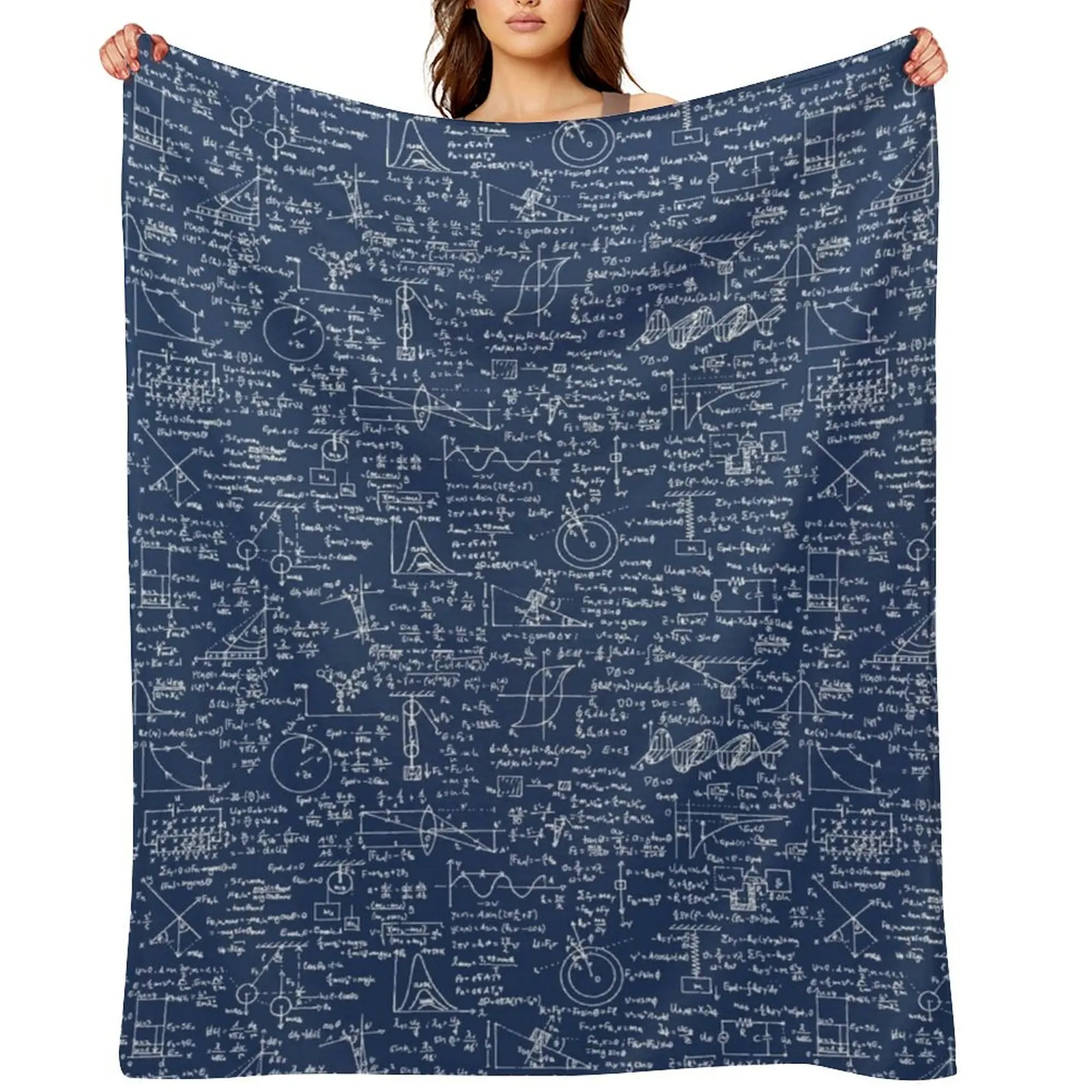 

Physics Equations // Navy Throw Blanket Soft Plush Plaid blankets and throws cosplay anime Soft Plaid Blankets