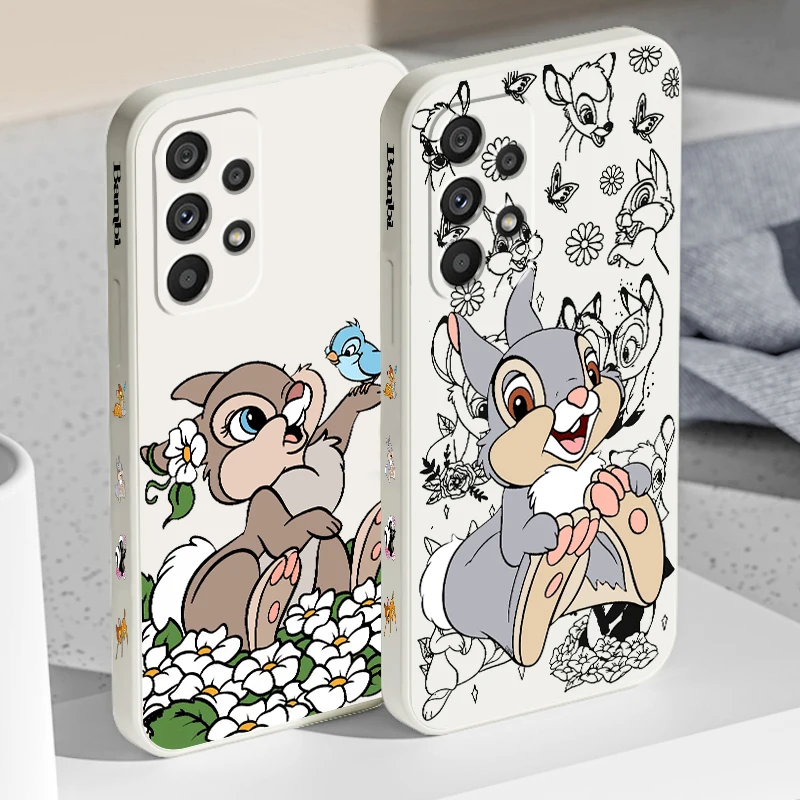 Bambi Disney Thumper For Samsung Note 20 10 A54 A31 A14 A03 A22 A34 A04 A24 Ultra Plus 5G Liquid Left Rope Phone Case