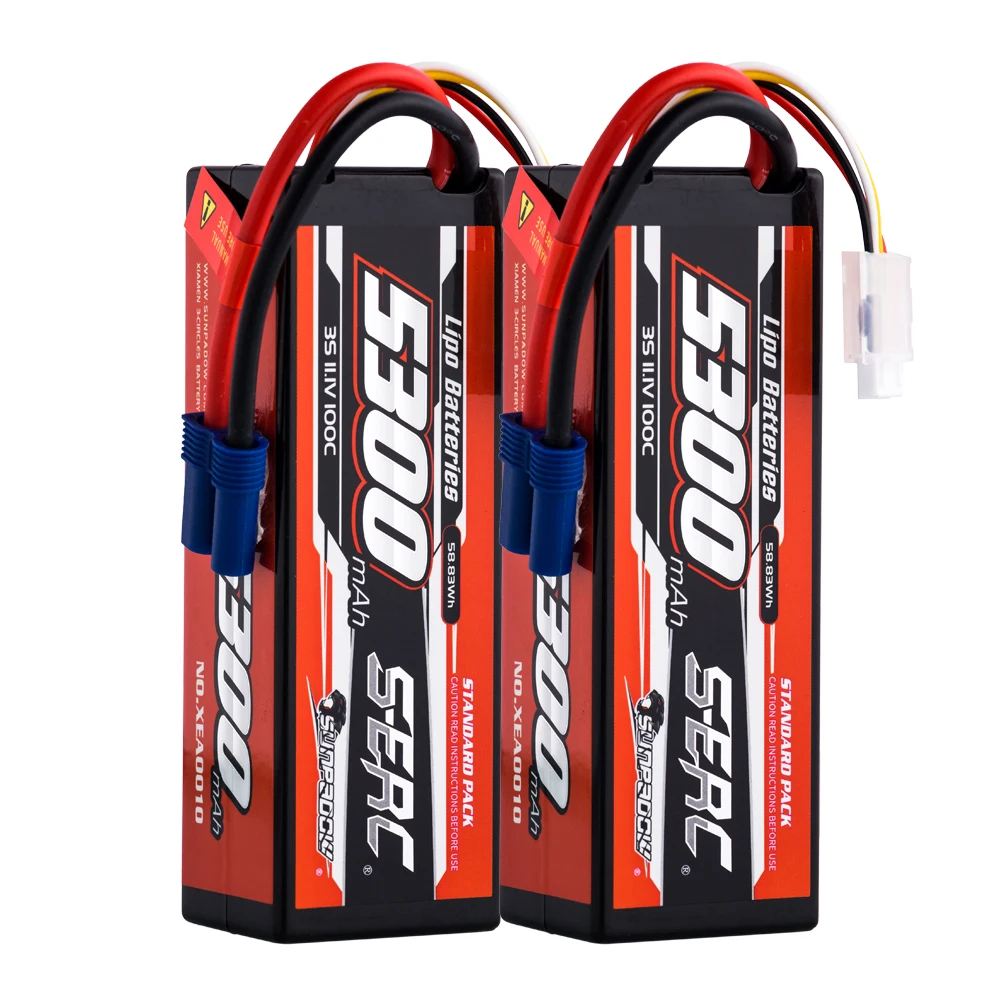 SUNPADOW Lipo Batterij 5300mAh 2S 3S 4S 7.4V 11.1V 14.8V EC5 Plug 100C voor RC Auto Vliegtuig DJI Truck Tank Buggy Racing Boot Modellen