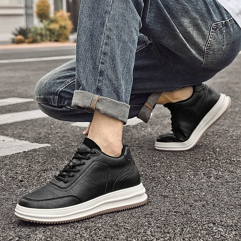 Mens heightening shoes Bestselling Flat bottomed Casual Comfortable lining Waterproof Stable grip Increase by 6/8/10 centimeters