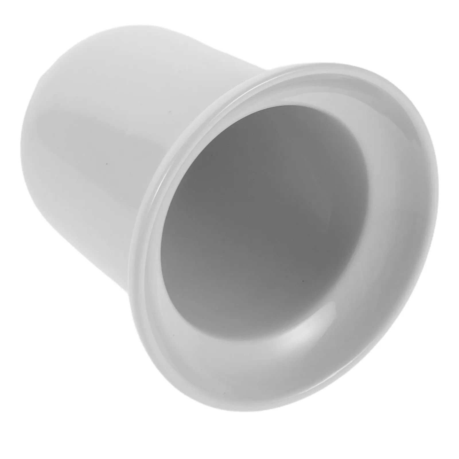 

White Ceramic Toilet Brush Holder Porcelain Bathroom Brush Cup Elegant Space Saving Design Hygienic Isolation Modern Toilet