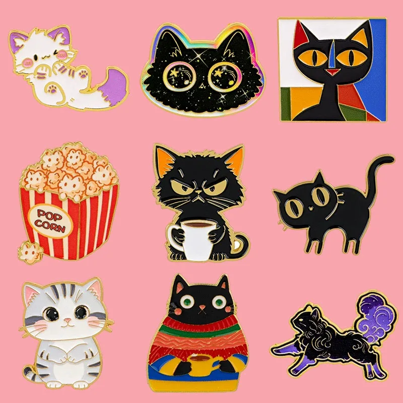 Creative Cute Animal Brooch For Women Zinc Alloy Material Zebra Giraffe Bee Cat Dog Bird Fox Design Badge Pins Wholesale