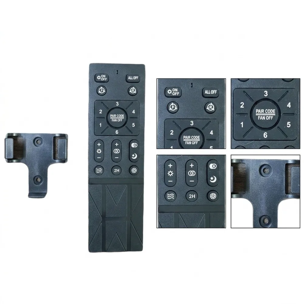 Wireless Fan Switch Ceiling Fan Controller 6-speeds Airflow Settings Integrated Driver Remote Easy Pairing Receiver