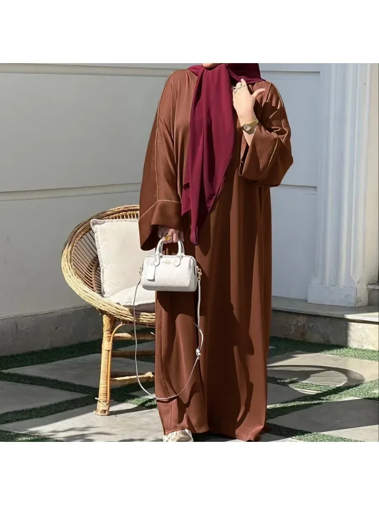 Autumn Elegant Muslim Dress Women Abaya EID Sequin Kaftan Robes Dubai Arab Islam Islamic Clothing Caftan Splice Maxi Dress