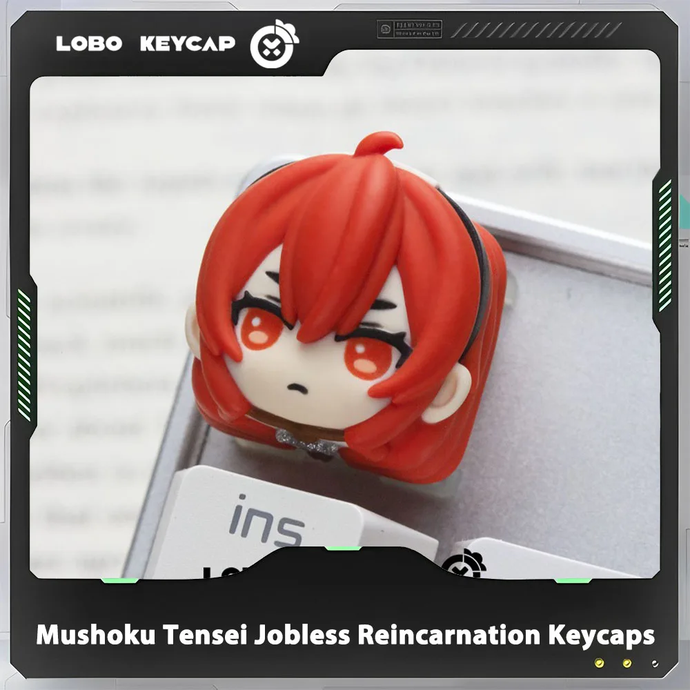 LOBO Keycaps Mushoku Tensei reencarnación sin empleo teclas de resina hechas a mano teclas de teclado accesorios de juego personalizados regalos