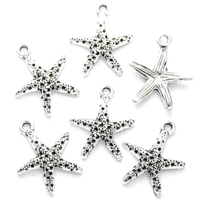 20pcs  16*14*1.5mm Alloy Charm starfish Pendant Crafts