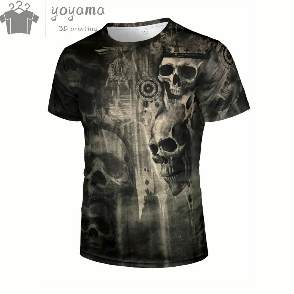 Men Clothing Short Sleeve Tee Men Short Sleeve Oversize T-Shirt Man Skull Graphic T Shirts Clothes Men Designer Man T Shirt Tops