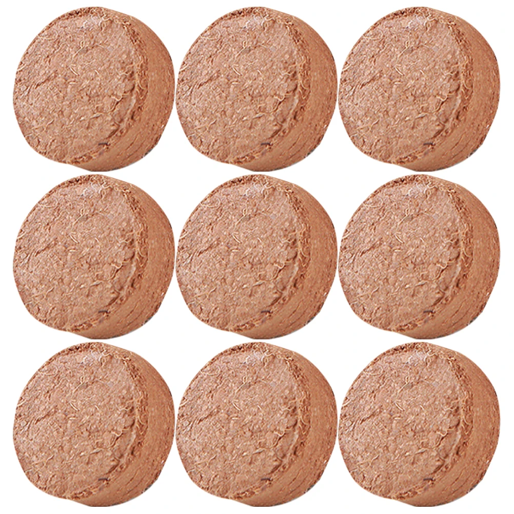 

60pcs Coconut Coir Seedling Blocks Small Size Nutrient Soil Blocks Compressed Peat Expanding Potting Soil