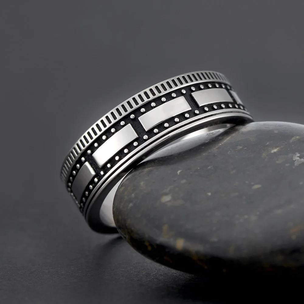 Vintage Camera Film Movie Film Video Old-fashioned Kino Sammlung Cinephile Kamera Rolle Tape Memorial Silver Ring