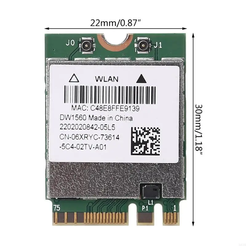 N84B 6XRYC DW1560 BCM94352Z FOR M.2 WIFI WLAN BLUETOOTH互換4.0 802.11AC 867MB