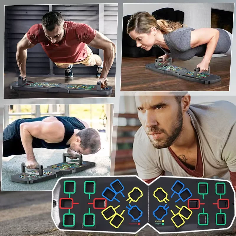 Folding Push-up Board Push-up Support Multi-Functional Floor Push Up Handle Abdominal Enhancement Support for Home Gym gallery 5