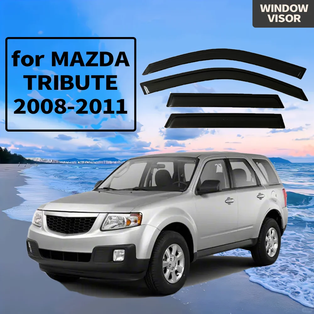 

Window Visor for MAZDA TRIBUTE 2008 2009 2010 2011 Wind Deflectors Rain Guards Door Visor Vent Shades Ventvisor Exterior Parts
