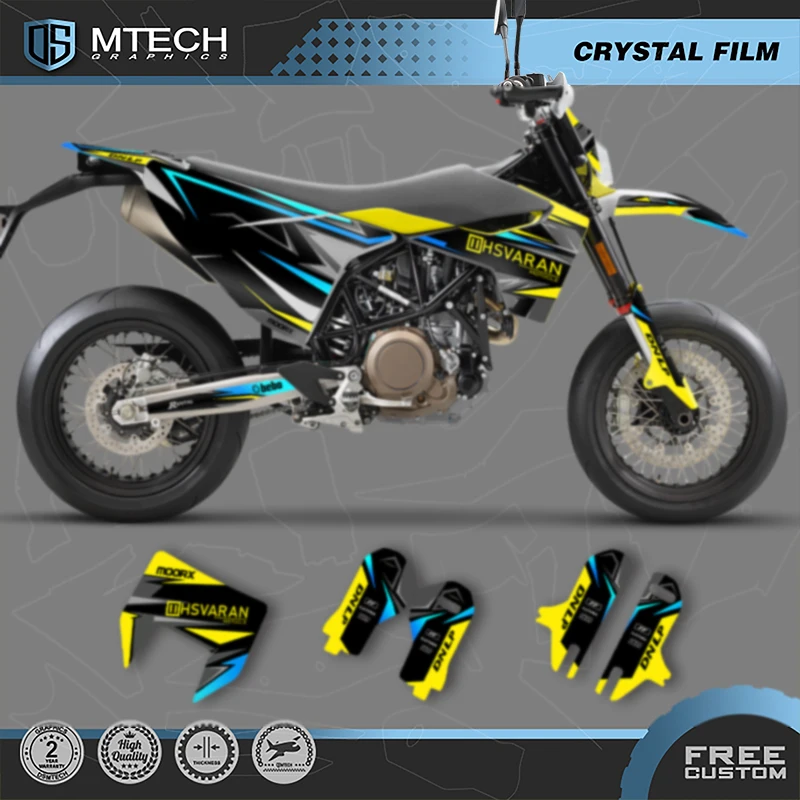 

DSMTECH Custom Team Graphics Decals Stickers Kits for Husqvarna 15-20 701 SUPERMOTO ENDURO 2015-2017 2018 2019 2020 022