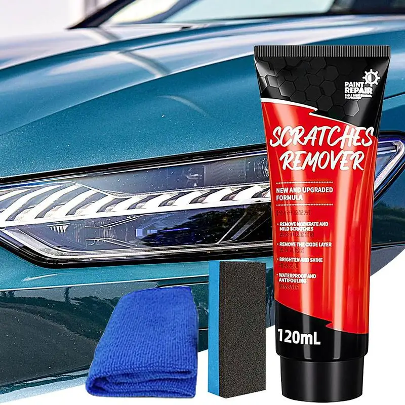 Car Paint Scratch Repair Auto Paint Polish Repair Kit Car Scratch Remover & Polishing Wax With Sponge Towel For Automotive Paint