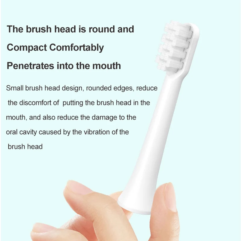 5/10PCS XIAOMI MIJIA T100 Replacement Brush Heads Sonic Electric Toothbrush Vacuum DuPont Soft Bristle Suitable Nozzles