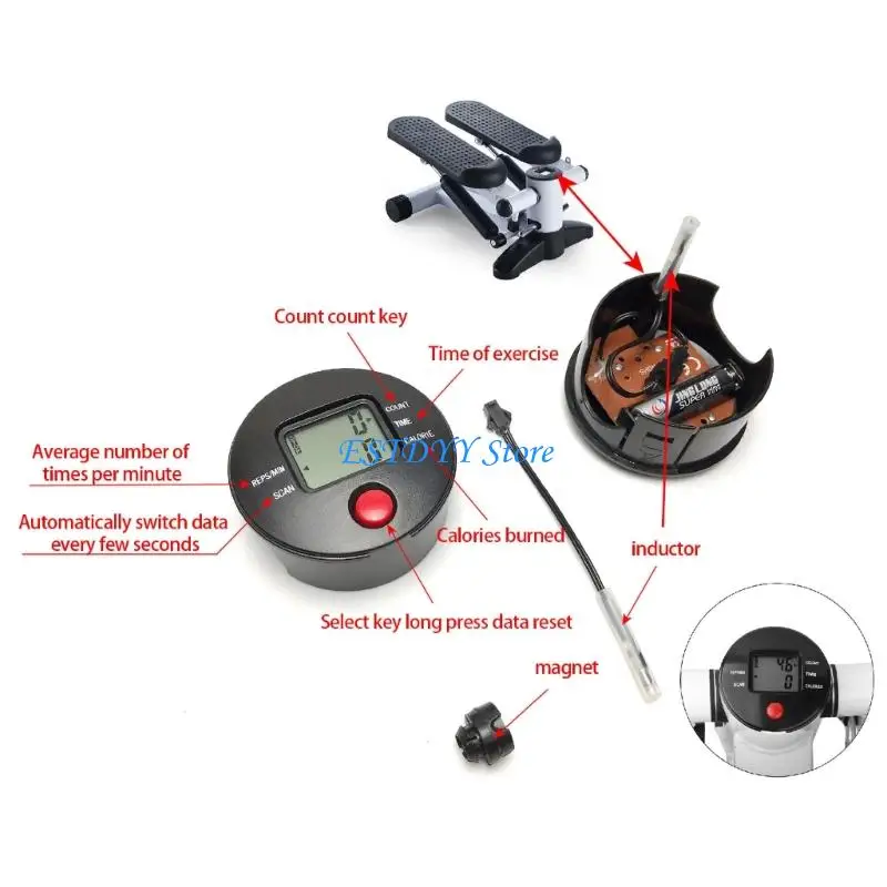 G6DE hometrainer display oefening teller snelheidsmeter met eenvoudige bediening laag stroomverbruik ontwerp voor sportschool en