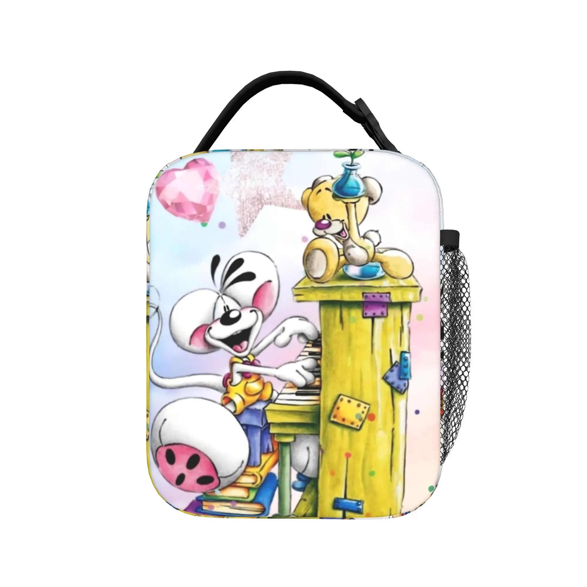 Cute Cartoon D-Diddl Mouse Thermal Insulated Lunch Bags for School  Reusable Food Container Bags Thermal Cooler Food Box