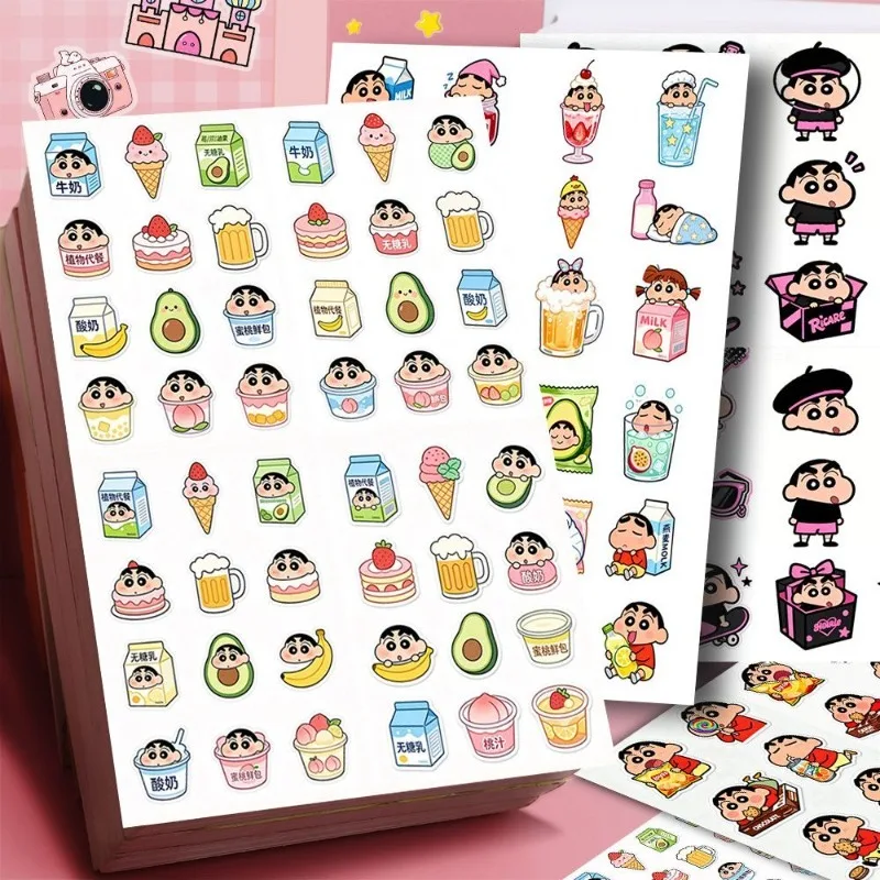 Crayon Shin-chan Nohara Shinnosuke Shiro Cartoon Cute Secondary Sticker Creative Animation Peripheral Hand Account Mini Sticker - view 3